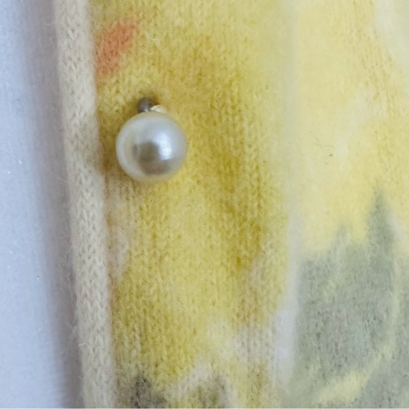 1950s Angelon by Darlene Angora Lambswool Floral Cardigan Sweater VTG Coquette - Picture 6 of 9